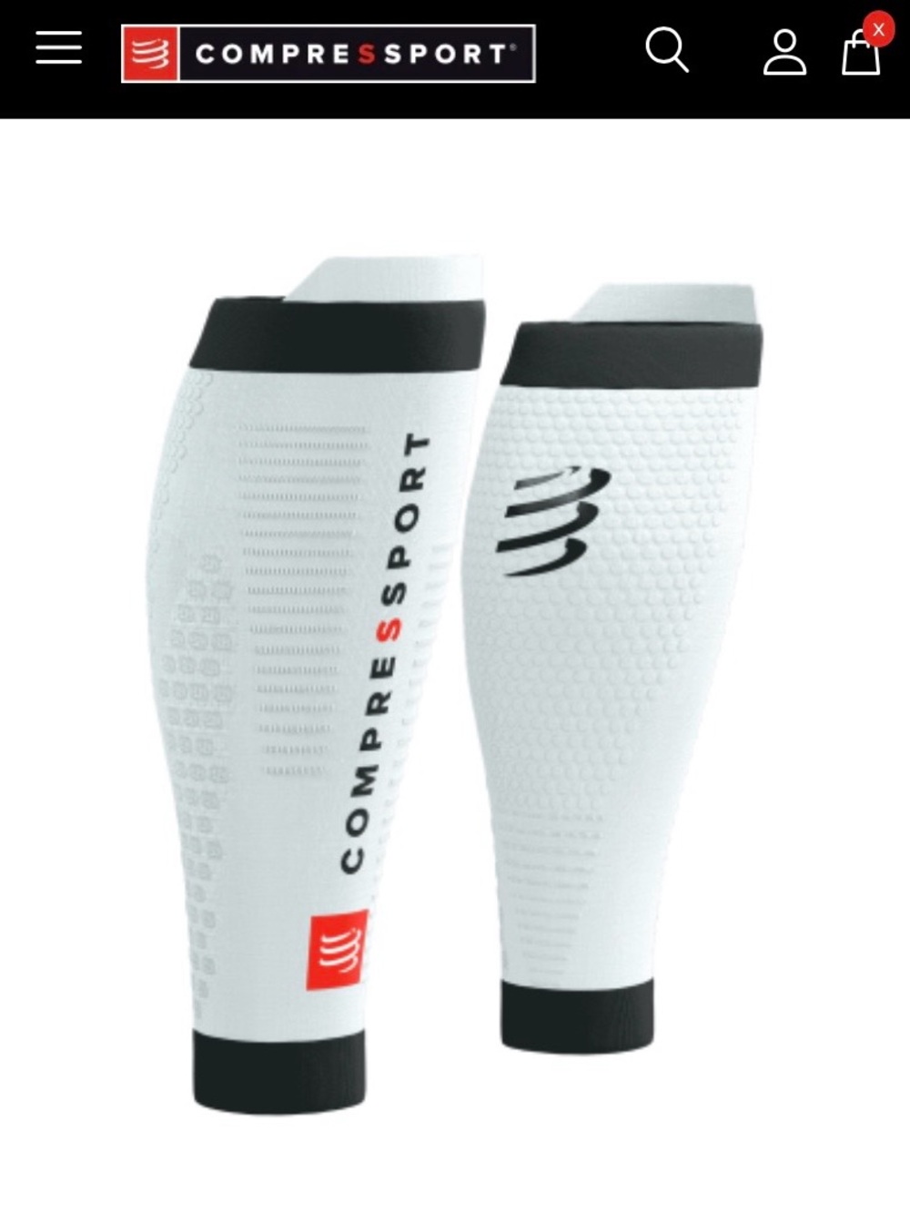 NWT Compress Sport Compression Calf Sleeve Unisex White size T2